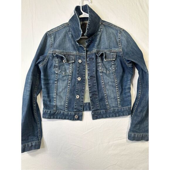 Superdry Women’s Japan Spirit Cropped Denim Jacket, size Medium - Picture 1 of 11